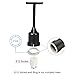 MECCANIXITY E12 Shade Ring Removal Tool T Type 31mm Dia Light Replacing Accessories Black Plastic, Pack of 3