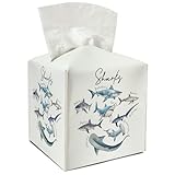 Sharks Leather Tissue Holder with Bottom Belt Tissue Case Holder Ideal for Kids Son Daughter Housewarming...