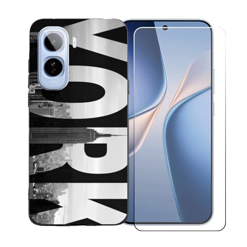 BMPNLSZ �K�p Vivo T5 Pro 5G+HD�����K���X�ɓK�����ėpTPU�ی�J�o�[�A�V���J�Q���V�F���o���p�[�ی�o�b�N�V�F��-�K�p Vivo T5 Pro 5G�ɓK����9�d�x�X�N���b�`�h�~�X�N���[���ی�J�o�[ BST5