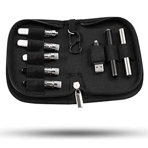 E-Cigarette Carry Bag Travel Case for Pod System Juul Vape Kit, Cartridges(Not include the device) (Black)