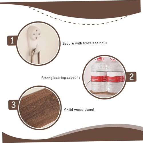 Estantes flotantes de madera con clavos sin rastro: almacenamiento seguro y montaje invisible 6