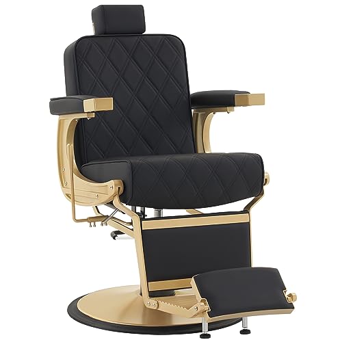 BarberPub Heavy Duty Metal Vintage Barber Chair