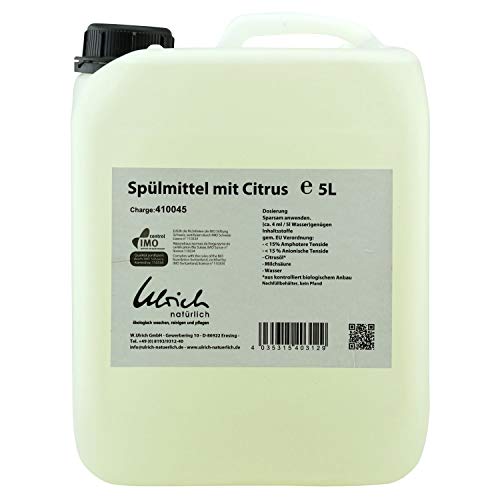 Preisvergleich Produktbild Ulrich natürlich, Handgeschirrspülmittel - citrus 5 liter Sparpreis