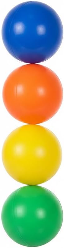 BRILY Set de 4 Balles Multicolores Haute Visibilité pour Raquettes de Plage (4 cm)