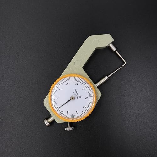 Medidor de grosor calibre para medición 0-10mm para cuero y láminas planas, herramienta manual de alta precisión 0.1mm miniatura 5