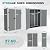 UDPATIO Premier Tall 4.3 x 5.6 ft Resin Outdoor Storage Shed, Vertical Tool Storage Shed with Shelving Brackets for Patio Pool Lawn Garden, Grey White