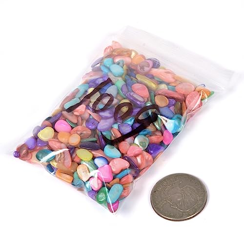 Image of 100 grams Small Tumbled Chips Polished Crushed Stone Crystal Healing Embellishments