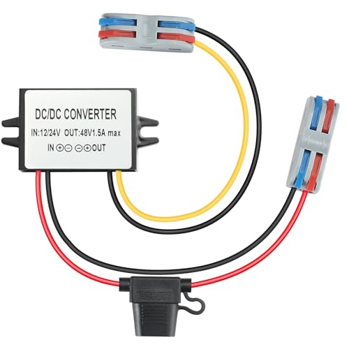 YBBOTT DC-DC 12V/24V to 48V Voltage Regulator 1.5A 72W Step up Converter IP67 Waterproof Power Transformers