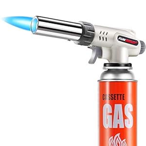FunOwlet,Butane Torch Kitchen Blow Lighter, Culinary Torches Head Professional Chef Cooking Adjustable Flame For Sous Vide, Creme Brulee, Baking, BBQ (Butane Gas Not Included)