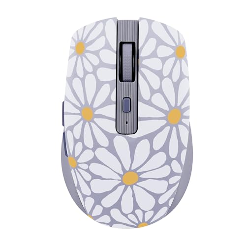 T'nB - Kabellose Maus, Dual Mode Bluetooth und USB-A, Wiederaufladbar, Lange Akkulaufzeit, Leise, 1600 DPI Genauigkeit, 6 Tasten, Kompatibel mit Windows, Linus und MacOs - Modell Flower