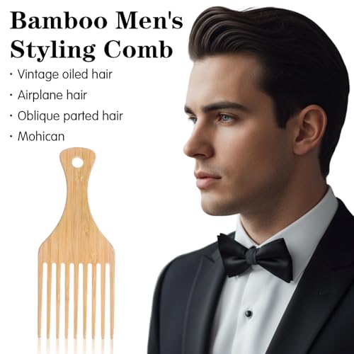 Set de 4 Peines de Madera para Cabello y Barba miniatura 6