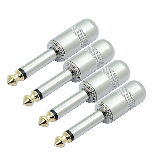 Clavija de 6,35mm y conector macho de 1/4 pulgadas estéreo para cables de audio y sonido 3