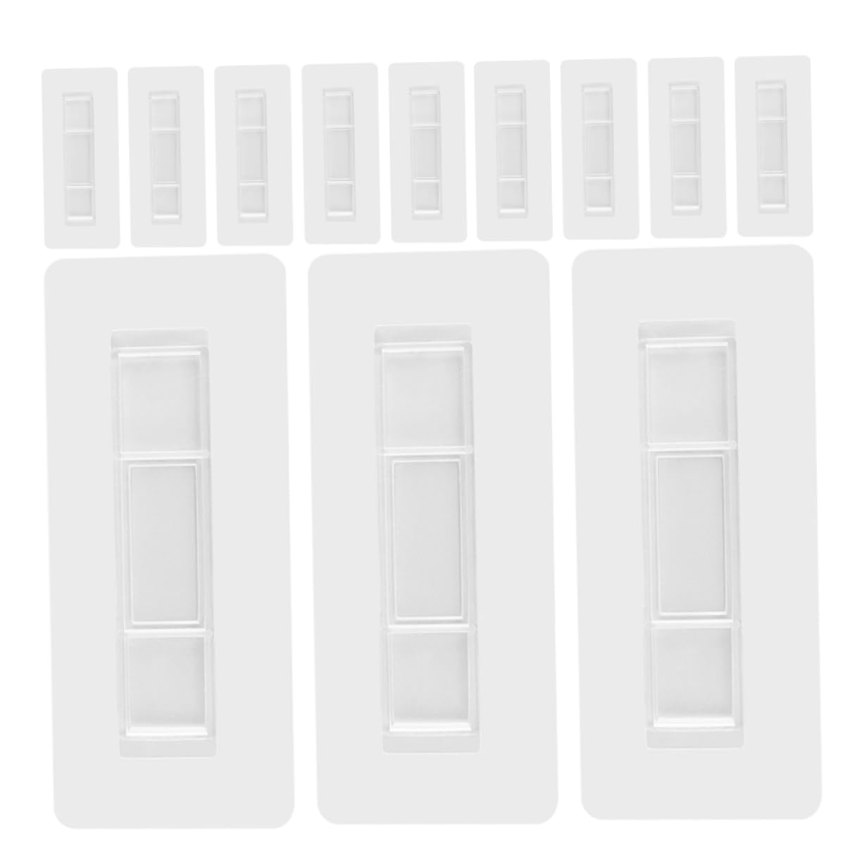 Cabilock 100piezas Ganchos Adhesivos Transparentes Para Pared Soporte De Estante Autoadhesivo Para Baño y Instalación