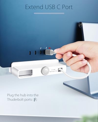 Image of TWOPAN USB C Hub Multiport Adapter for iMac, 6 in 1 USB C to USB Adapter iMac 2023 /2021 iMac M3 /M1, USB Hub with USB 3.0 Port, Micro /SD Card Readers & Multi Colored Panels