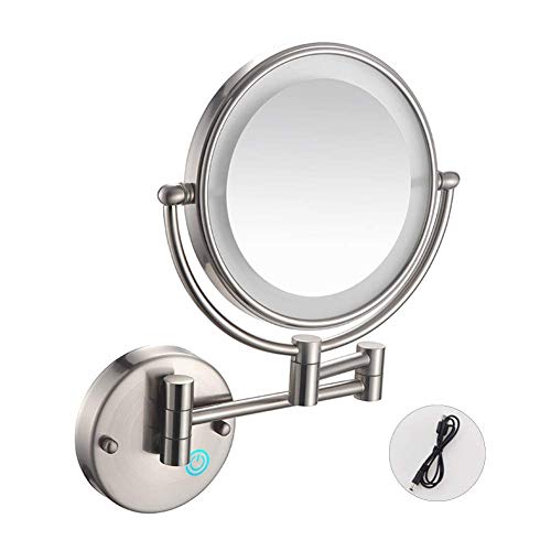 Miroir de maquillage grossissant 10X à LED de 8 pouces - 2