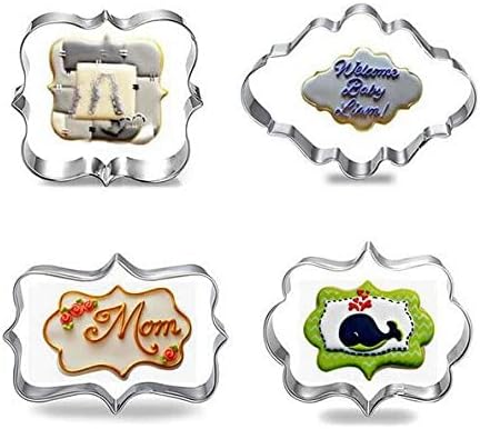 GlobalNiche® Plaque Frame Stainless Steel Cookie Cutter Blessing Stile Forms for Biscuit Mold Kitchen Bakeware Pastry Confectionery Tools