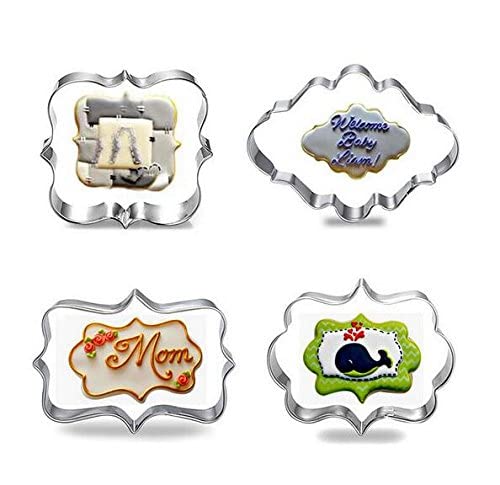 GlobalNiche® Plaque Frame Stainless Steel Cookie Cutter Blessing Stile Forms for Biscuit Mold Kitchen Bakeware Pastry Confectionery Tools
