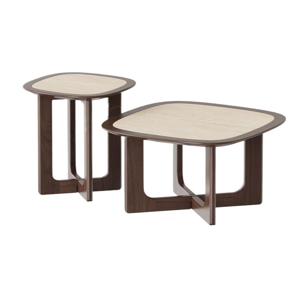 ZTHYSHOZ Side Table 2-Piece Coffee Table Set Modern Irregular-Shaped Living Room Tables Coordinated Pair