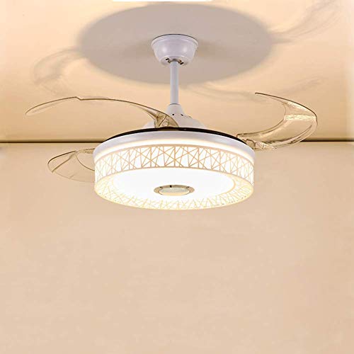 Fandian 42'' Modern Ceiling Fans With Light Smart Bluetooth Chandelier Rgb Dimmable Colors Music Player Fandelier Invisible Blades With Remote Control For Living/Bedroom thumb #8