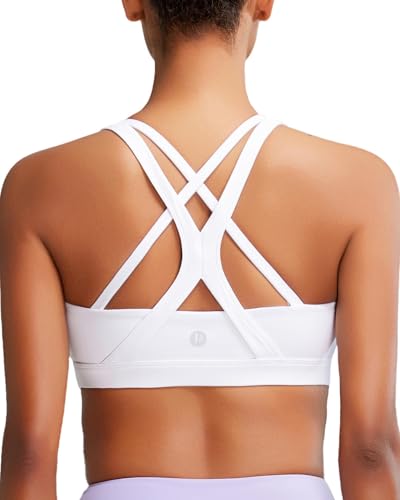 Soutien-gorge de sport yoga sans couture avec dos croisé et coussinets amovibles