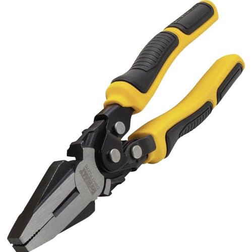 Dewalt Compound Action Long Nose Pliers 190mm. with Induction Hardened Cutting Blades for Strength and Durability.
