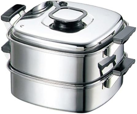 モモ 18-0 プレス 角蒸器 2段 22cm