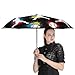 CWECVWE Automatic Folding Umbrella, Windproof Waterproof Black Lining, Fashion Printed Design, Portable Travel Essential for Men Women Office Beach Trips Baseball Art