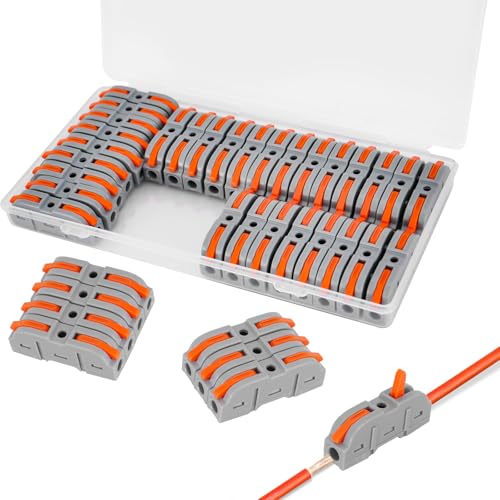 35 Pezzi Connettori Elettrici Rapidi con Polo, 1 Filo 2