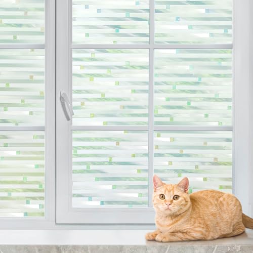 Rabbitgoo Window Privacy Film, Frosted Glass Window Film Sun Blocking cover