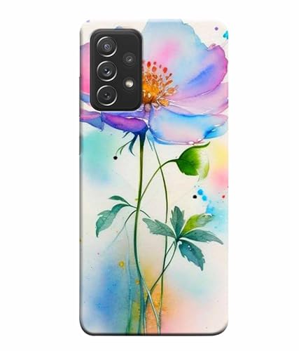 Image of Printed Hard Back Case Cover & Compatible for Samsung Galaxy A72 5G | Rose Painting Art (Multicolor) - D1204