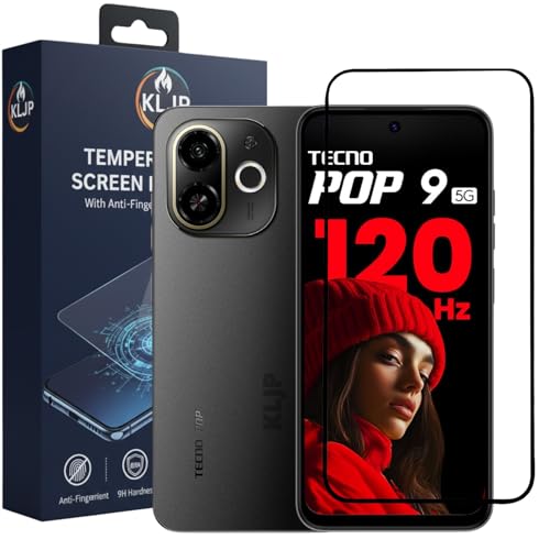 Image of Military-Grade Gorilla Tempered Glass For TECNO POP 9 With Installation Kit | Edge to Edge Coverage | Black