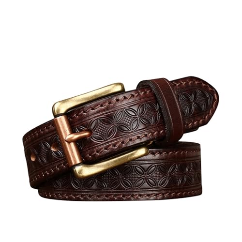 Ceinture cuir floral occidental réversible pour sublimer vos jeans