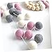 CHILDWEET 2pcs Wool Felt Pom Poms Garland Grey for Bedroom Shower Birthday Party and Wedding Decor