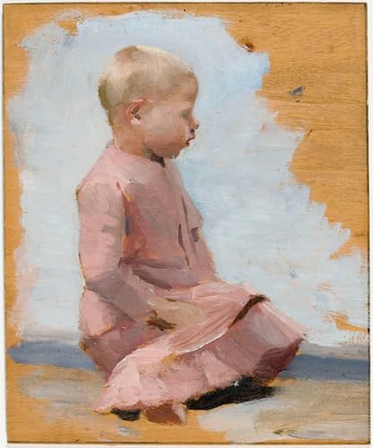 Toile d'art abstrait Punamekkoinen Lapsi d'Albert Edelfelt : sublimez votre déco de bureau