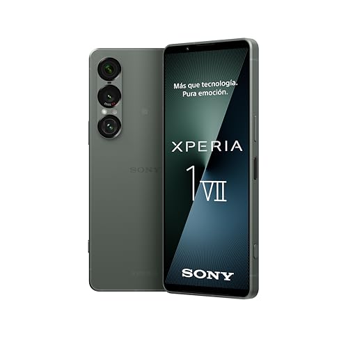 Sony Xperia 1 VII 6.5' 19.5:9 FHD+ HDR OLED, 120Hz, Lente Triple, 3.5 mm Audio Jack, Android 14, SIM Libre, 12GB RAM, 256GB Almacenamiento, Protección IP65/68, Dual SIM Hybrid, Verde Musgo
