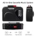 Cassette Player Tape Recorders AM/FM Radio, Portable Tape Player Records Built in Speakers Manual Record - 2AA Battery Or DC 5V Supply with 3.5MM Earphone- Black
