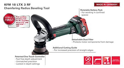 Image of Metabo KFM 18 LTX 3 RF 2x 5.5Ah LiHD kit 18V Chamfer /Radius Tool 2X 5.5Ah Lihd Kit