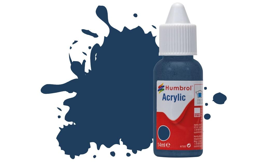 Humbrol DB0104 - HUMBROL Acrylic Dropper Bottle 14Ml No.104 Oxford Blue Matt New