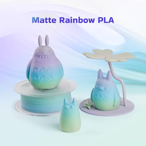 Image of Chitu Systems Conjure Matte Rainbow PLA, 1.75mm Christmas Matte Rainbow 3D Printing Filament, Reusable Spool Compatible with Bambulab Refill Filament, 1KG /2.2lb