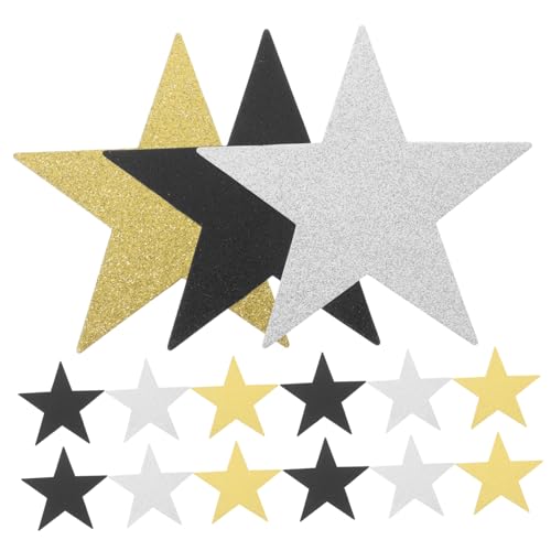 ADOCARN 30 Estrellas De Cinco Puntas Cortadas A Mano, Estrellas De Papel Metálicas, Adornos Para Bodas, Festivales, Manualidades, Confeti En Forma De Estrella, Recortes De Estrellas De