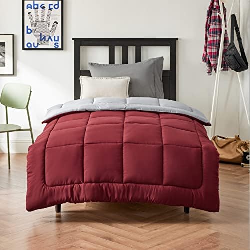 BEDSURE Kołdra 135 x 200 cm, całoroczna, dwustronna, pikowana, certyfikat Öko-Test, 300 g/m², kołdra 135 x 200 cm, na 4 pory roku, czerwona, miękka, ciepła kołdra do spania dla alergików