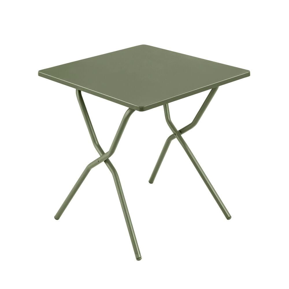 Table de jardin pliante Lafuma en acier pour repas de balcon vert