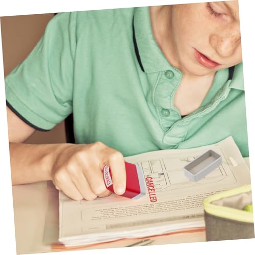Tampons de texte pour bureau avec empreinte nette lot de 8