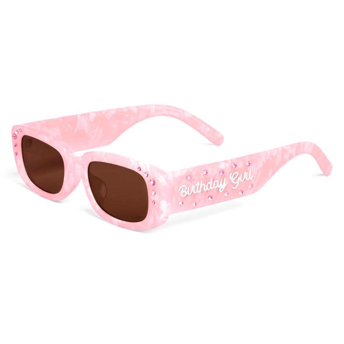 xo, Fetti Birthday Girl Sunglasses | Pink Marble, Rhinestone Frames, Party Accessory, Happy Birthday Glasses, 21st, 30th