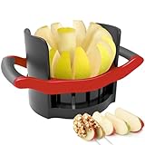 Newness 5.12 In Large Apple Slicer, Cut 12 Thin Slices All the Way Through, HEAVY - DUTY Stainless Steel Apple Corer & Slicer for Fruits & Vegetables - Dishwasher Safe