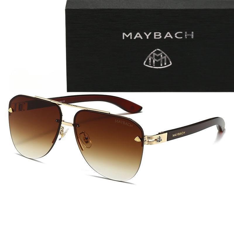ubervia 25 Maybach Glasses New Men's Sunglasses Fashion European and American Frameless Sunglasses Women's Anti-ultraviolet Glasses – Stylish, Versatile, and Comfortable for Everyday Use Black_697-picture-44