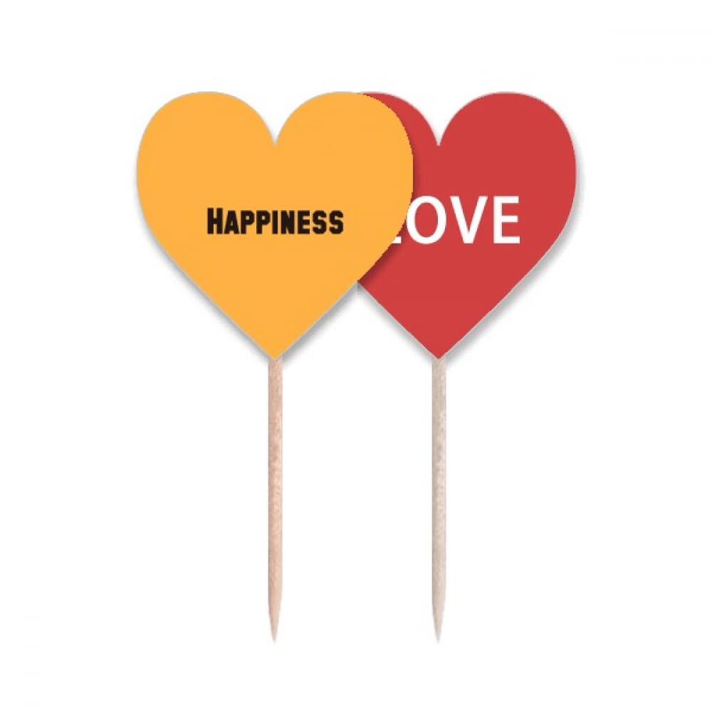 Cure-dents Happiness en bois piques apéritif Love Heart écologiques