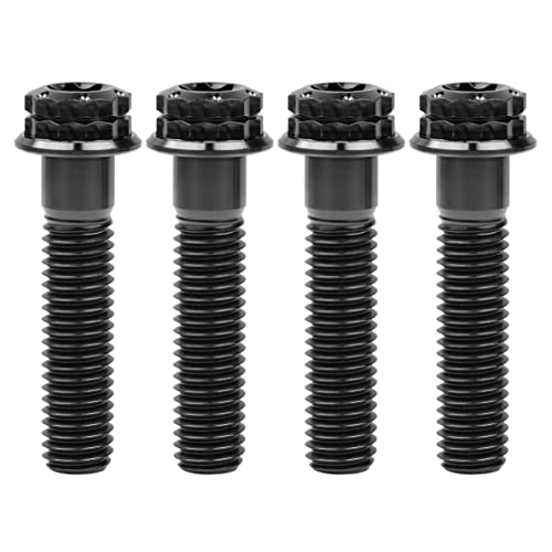 Titanium Flange M10 Bolt (M10x40mm Pitch 1.5mm, Black)