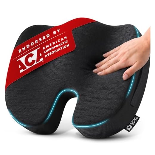Seat Cushion Pillow for Office Chair - Memory Foam Firm Coccyx Pad - Tailbone, Sciatica, Lower Back Pain Relief - Lifting Cushion for Car, Wheelchair, School Chair, Computer and Desk Chair