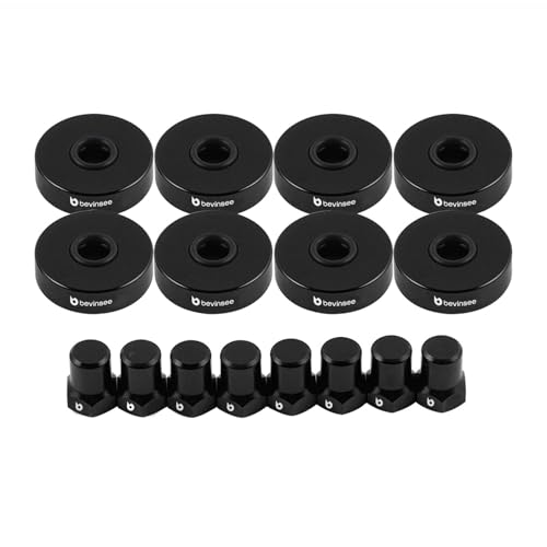 Bevinsee 16PCS Válvula Cover Washer Seals Bolt Nuts Kit Compatible with Honda B series B16 B18 VTEC Engines Compatible with Civic Si 1999-2000 Prelude Compatible with Acura Integra 1990-2001 Black
